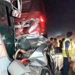 শাহজাদপুরে ভয়াবহ দুর্ঘটনার কবলে চারটি যানবাহন: প্রাইভেটকার দুমড়ে-মুচড়ে আহত ৪